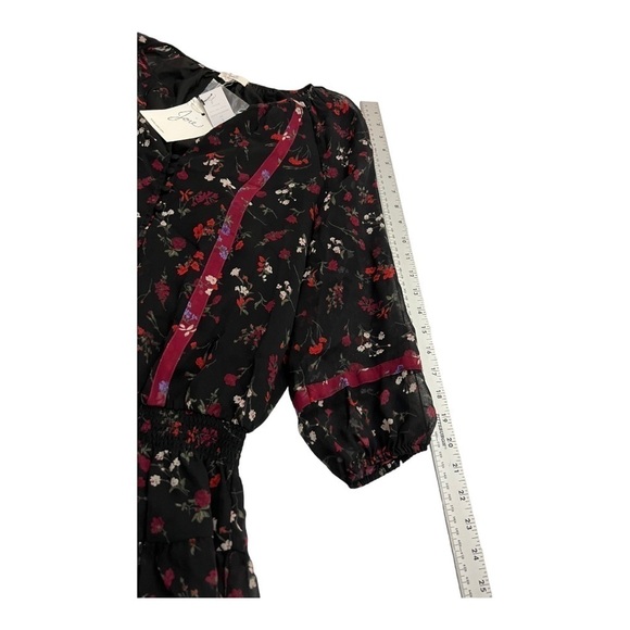 Joie Silk Floral Dress Sheer Sleeves Size Small NWT - Picture 14 of 14
